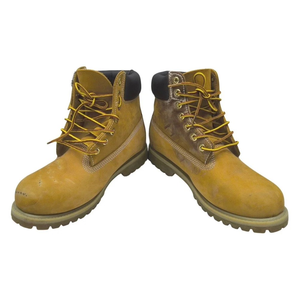Timberland 6 Inch Premium Waterproof Boots‎ Wheat Nubuck Leather Mens Work Boots